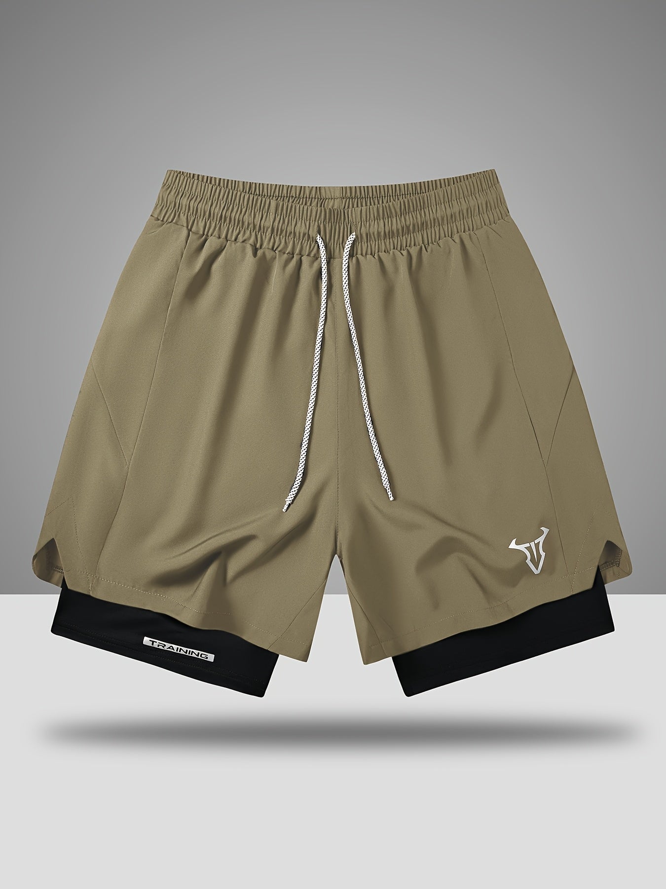 Pantaloncini da allenamento uomo fitness sport taglio regolare con coulisse e tasche laterali