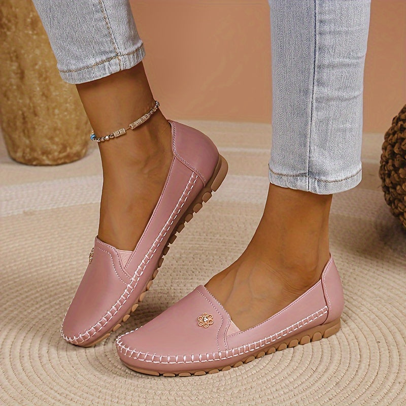 Damen Komfort-Loafer für Alltag und Freizeit – Bequeme Mokassin-Slipper mit flexiblem Laufsohle
