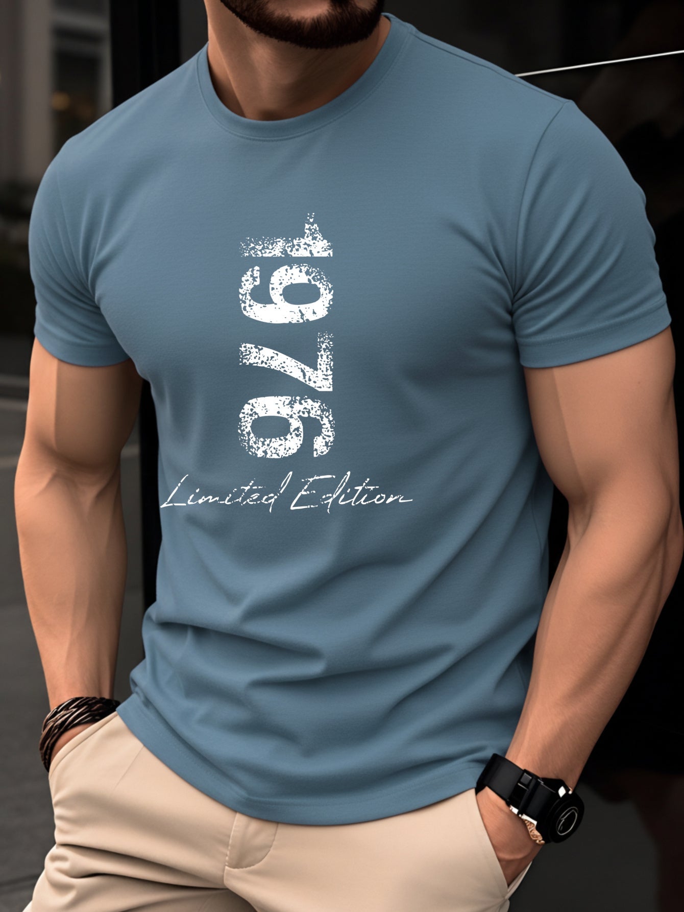Herren T-Shirt Vintage 1976 Limited Edition – Trendiges Casual Shirt mit Print für Jubiläum, Geburtstag & Alltag