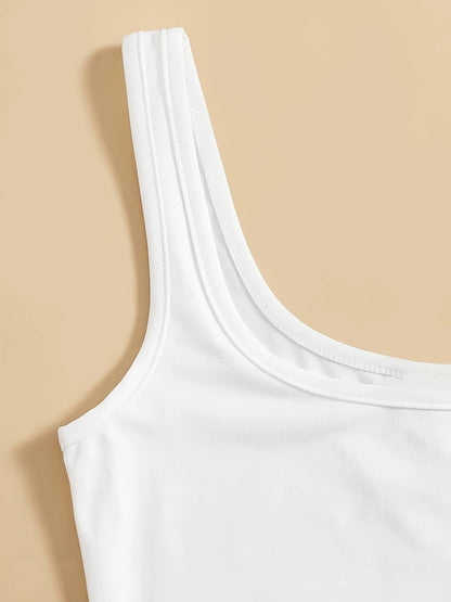 Dame Sporty Basic Tanktop med Stroppet Rygg – Ideell for Vår og Sommer