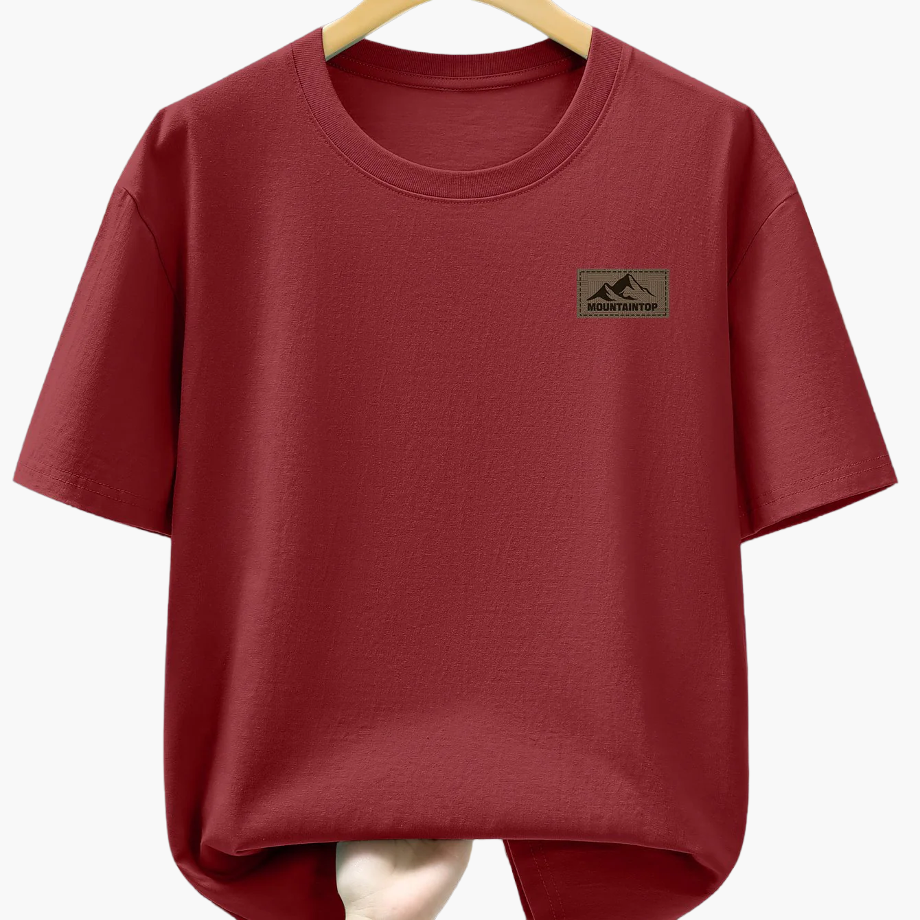Herre T-skjorte med minimalistisk fjell-logo – fritid, urban stil, perfekt for hverdag og helg