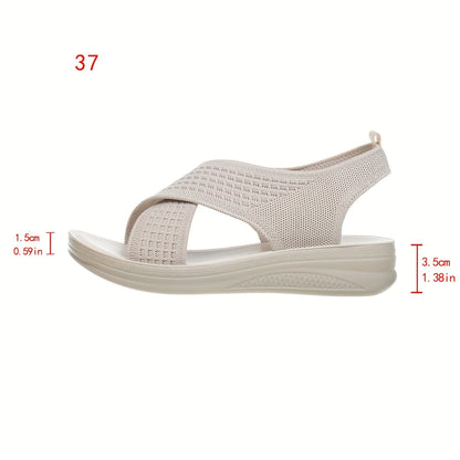 Sandalias slingback cómodas para mujer con tiras cruzadas para uso diario y tiempo libre
