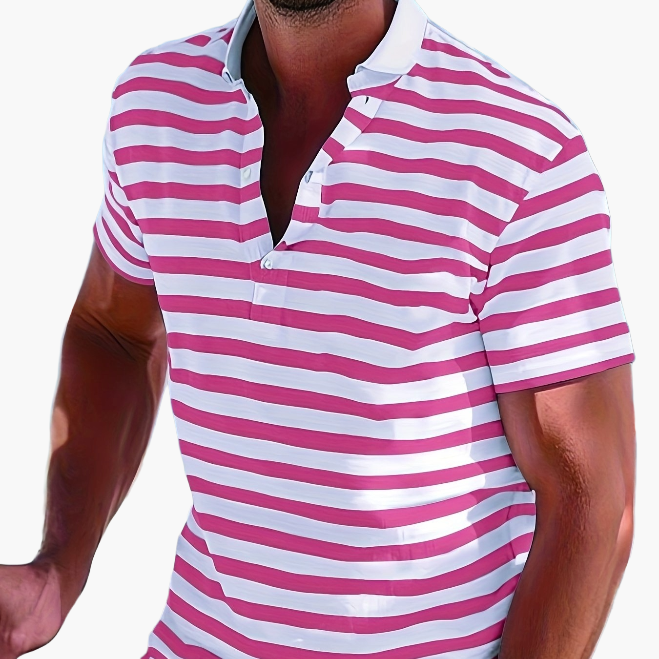 Herren Polo-Shirt mit Streifen – Maritimer Stil, Freizeit & Sommermode