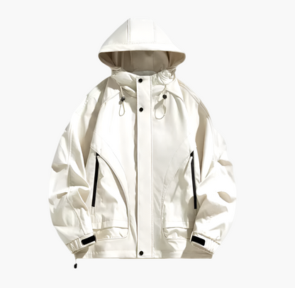 Chaqueta cortavientos outdoor para hombre – Impermeable, cortaviento, transpirable, todoterreno para ocio y aventura