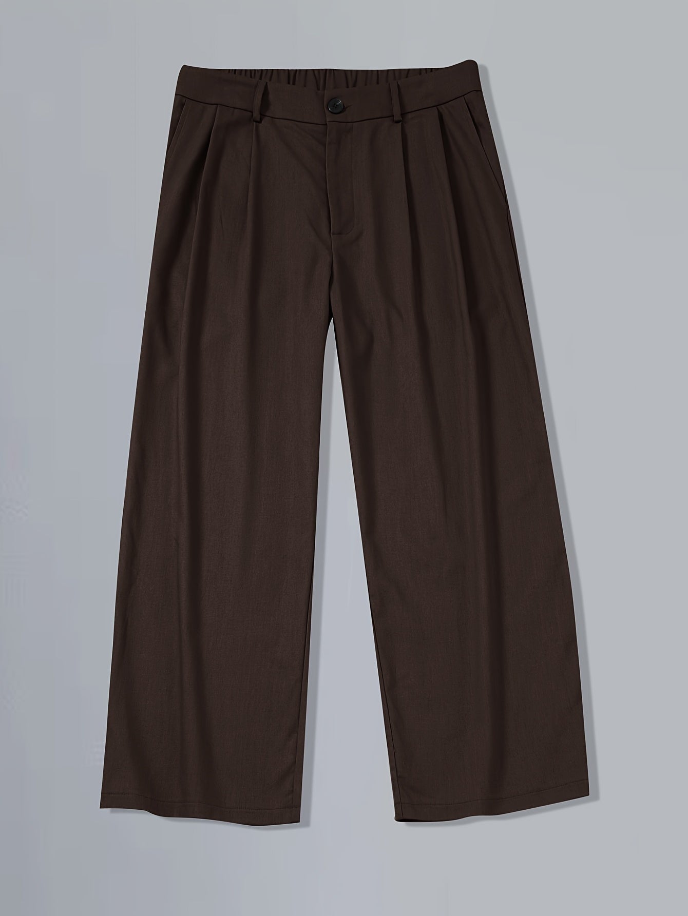 Pantalon plissé à taille large pour homme style vintage – Pantalon élégant pour affaires et loisirs