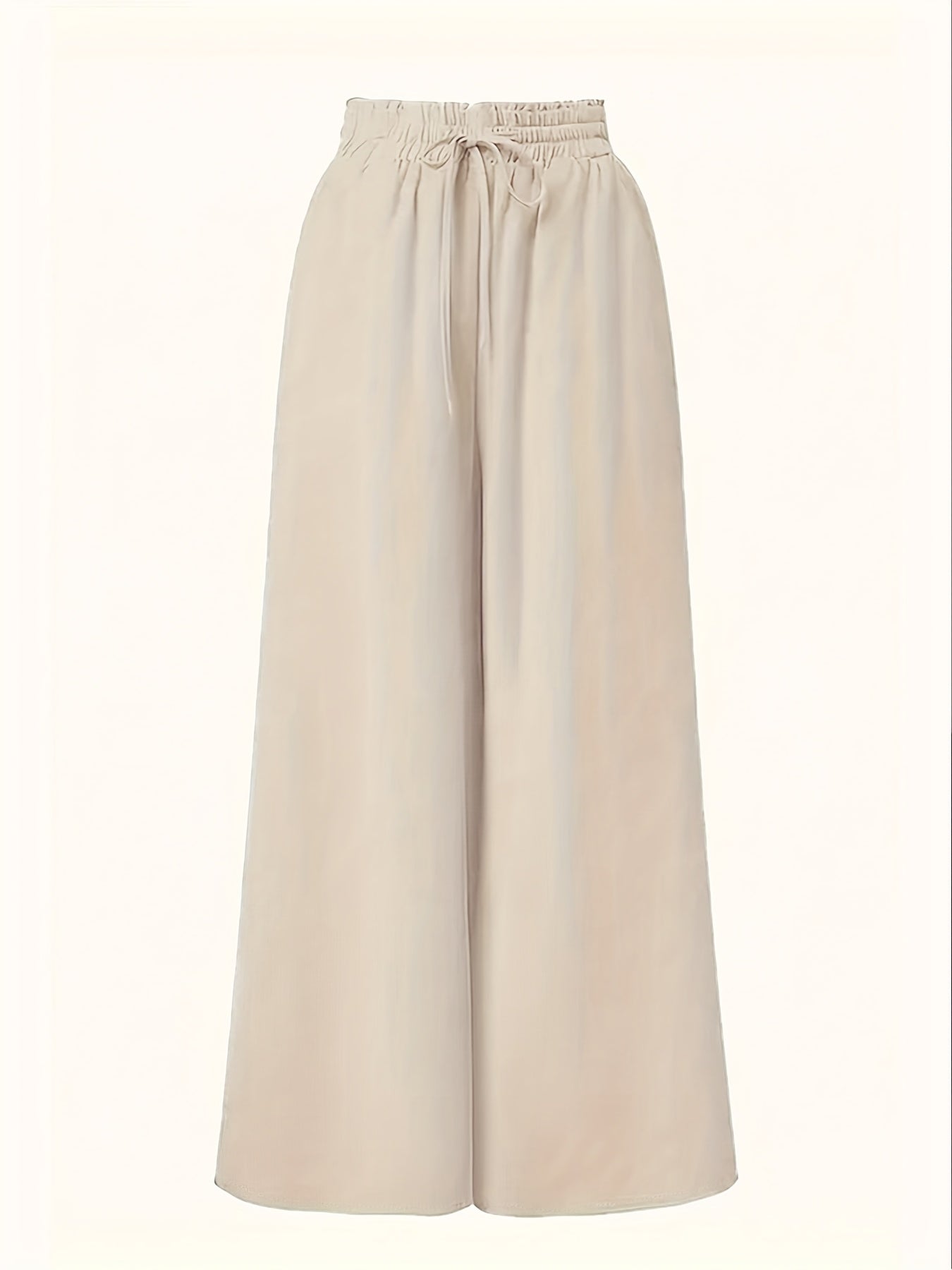 Damen Palazzo-Hose mit weitem Bein und Paperbag-Bund – Elegante High-Waist Hose für stilvolle Outfits