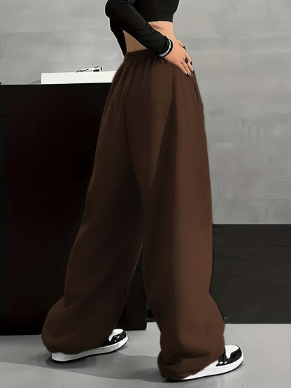 Unisex Weite Freizeithose mit Mondphasen-Muster, Elastischer Bund