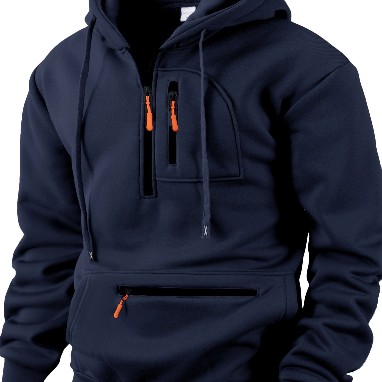 Hoodie mit Reißverschluss, Kängurutasche & Kapuze für Herren