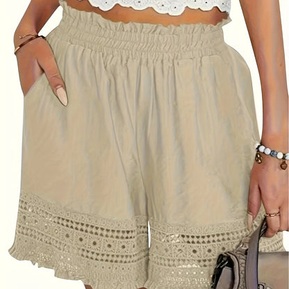 Dame sommershorts med heklet blonde – fritid og ferie, normal passform