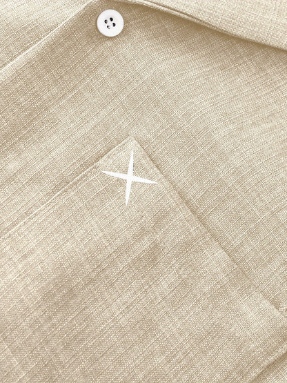 Set estivo uomo con camicia a maniche corte e pantaloni – Completo casual per tempo libero, quotidiano e vacanze