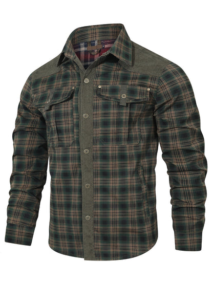 Herren Outdoor-Freizeitjacke im Karo-Look – Lässiger Stil für Alltag und Abenteuer