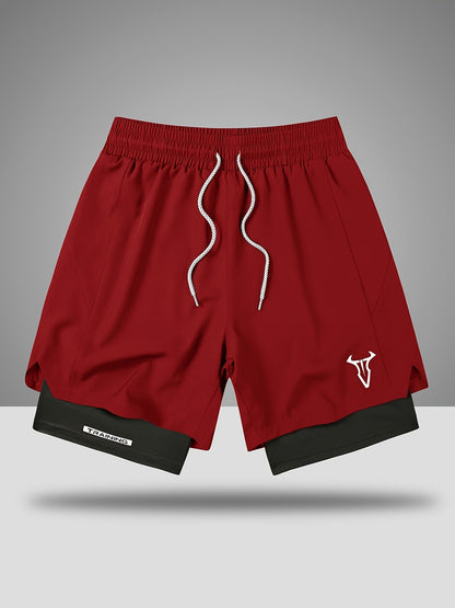 Pantaloncini da allenamento uomo fitness sport taglio regolare con coulisse e tasche laterali