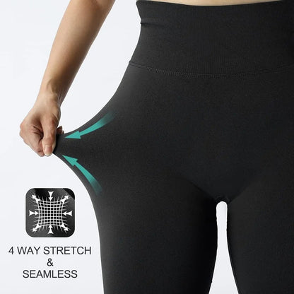 Damen High Waist Push Up Sport-Leggings – Figurformende Seamless Fitness-Tights für Training & Alltag