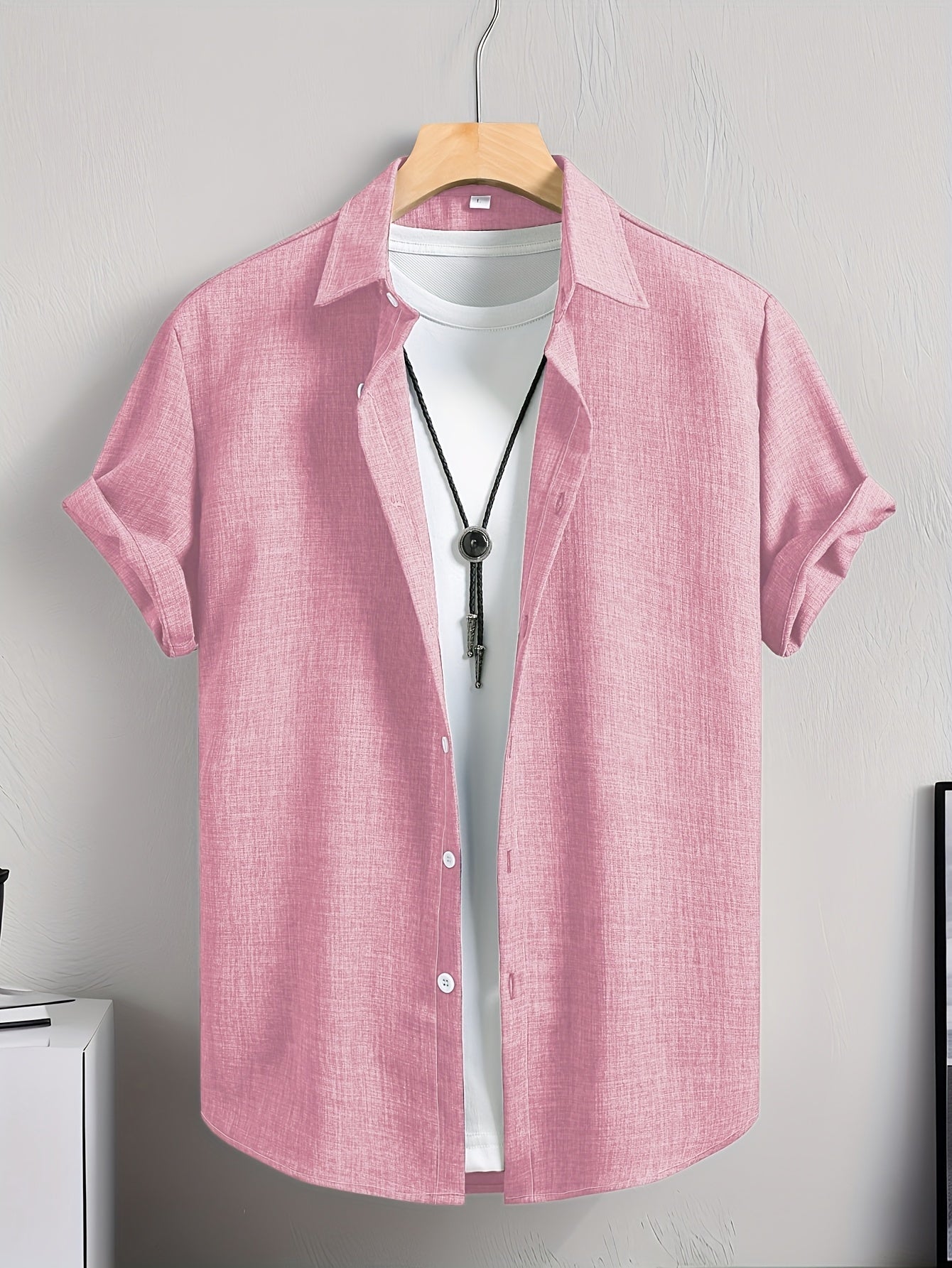 Camicia casual da uomo a maniche corte con strato T-shirt – Look estivo moderno per tutti i giorni e uscite