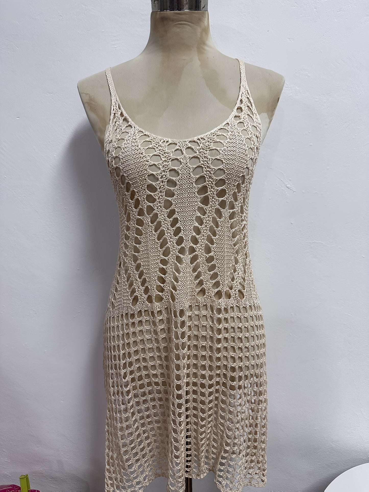 Dames gehaakte strandjurk cover-up zomer strandmode badpak overgooier