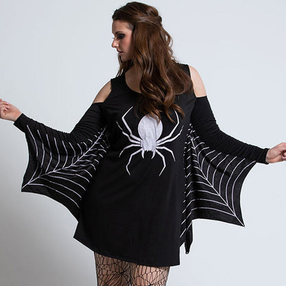 Robe Halloween femme costume toile d'araignée – Tenue grande taille pour fêtes effrayantes