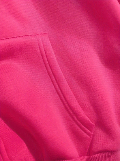 Hoodie mit Reißverschluss, Kapuze und Stern-Applikation, Rosa