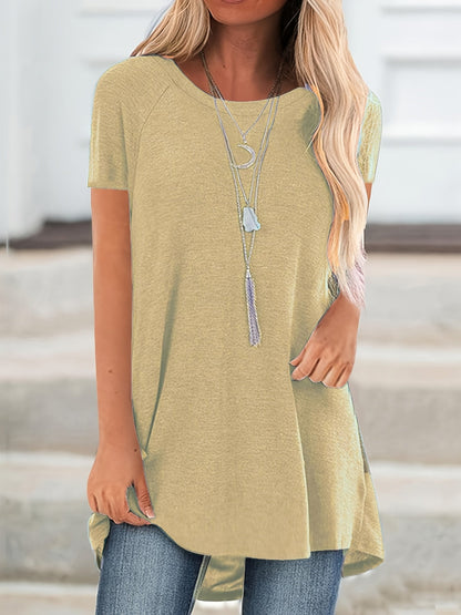 Tunica donna manica corta taglio ampio moda casual