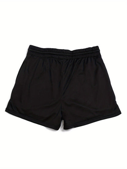 Herren Basketball Shorts im Sportstil mit "HIT HARD" Print – Lässige Fitness- und Trainingsshorts