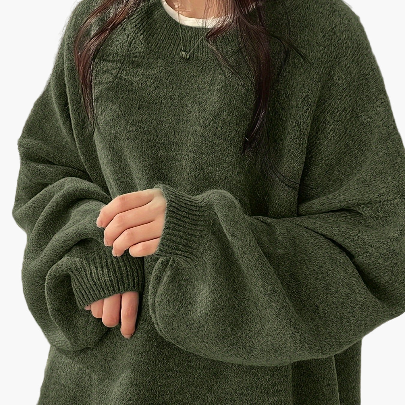 Damen Oversize Pullover Lockerer Casual Style für Herbst und Winter
