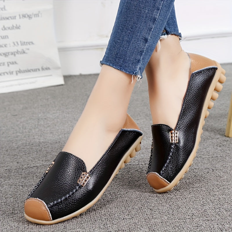 Damen Komfort Slip-On Mokassins für Alltag und Freizeit – Bequeme Schuhe mit rutschfester Sohle