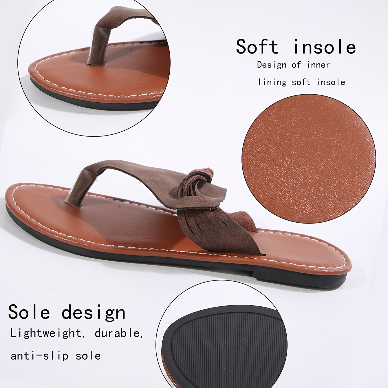 Dame tåadskillere sandaler i boho-stil til sommeren – moderigtige fritidssko med flettet design