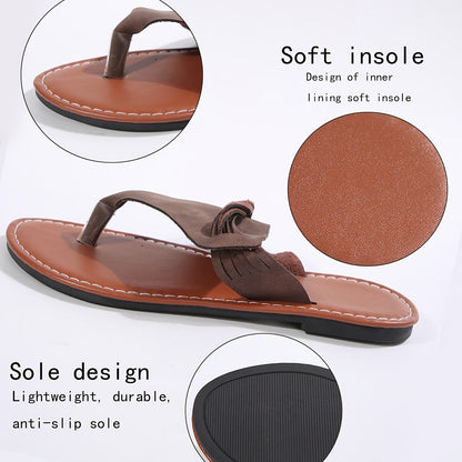 Dame tåadskillere sandaler i boho-stil til sommeren – moderigtige fritidssko med flettet design