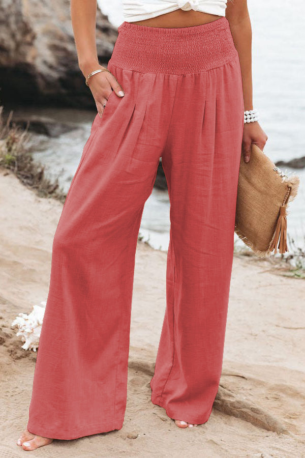 Damen Weitgeschnittene Sommerhose mit Hohem Bund – Relaxed Fit für Freizeit & Urlaub