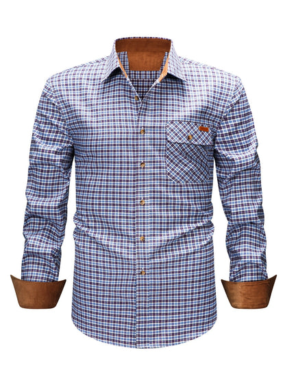Camicia casual uomo a quadri manica lunga – Camicia moderna per tutti i giorni e ufficio
