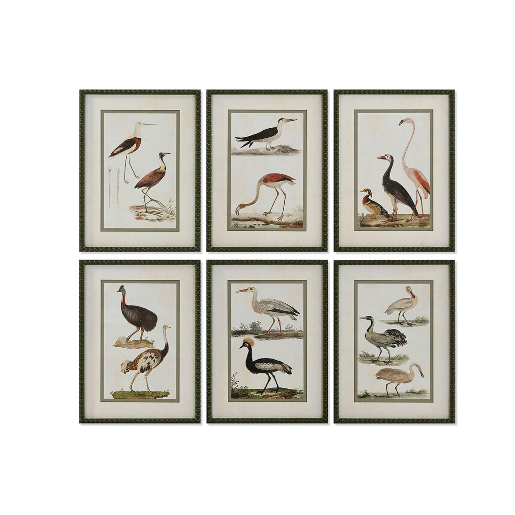 Canvas schilderij berken met vogelmotief, 40 x 2,5 x 54 cm