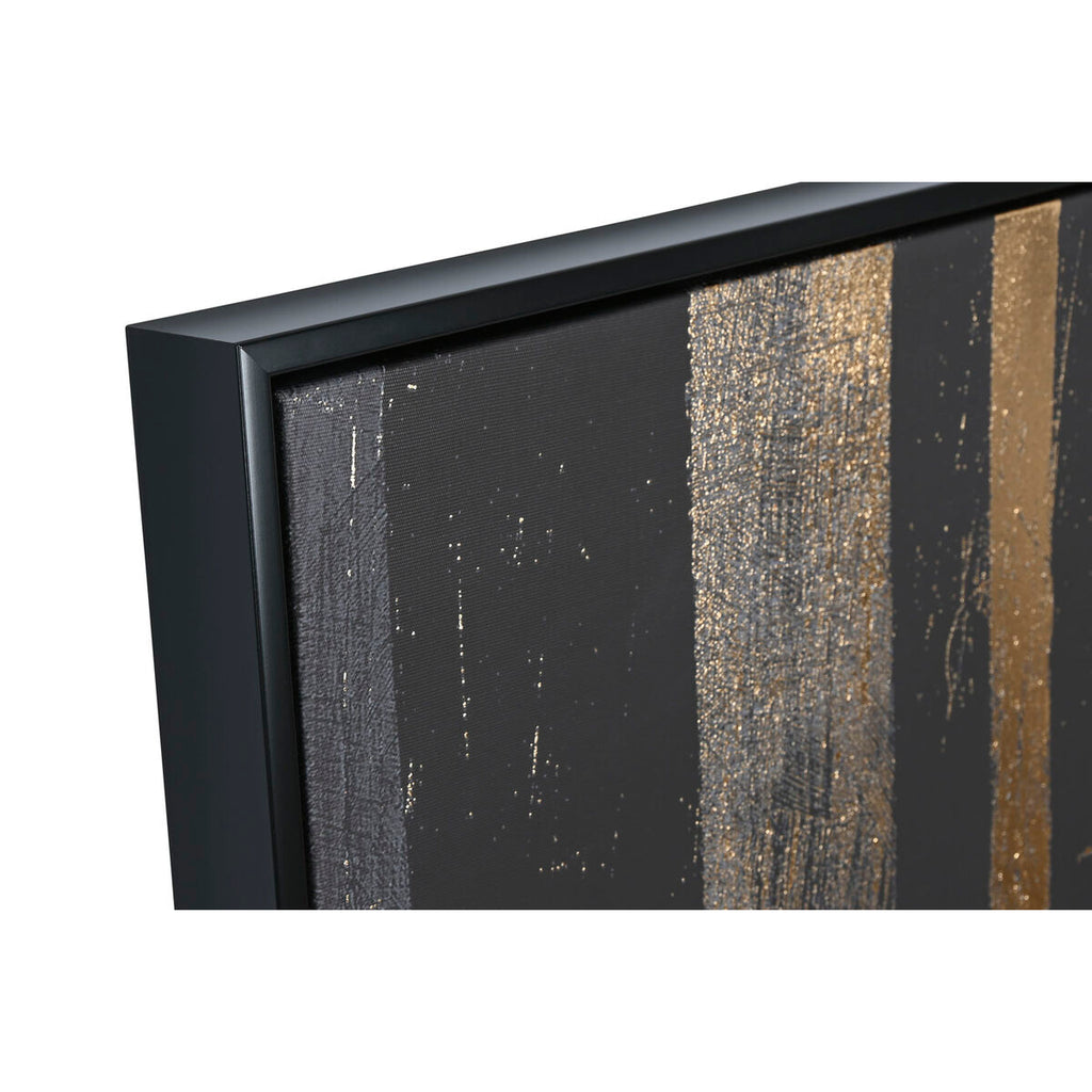 Canvas schilderij polystyreen 103 x 4,5 x 143 cm zwart grijs goud