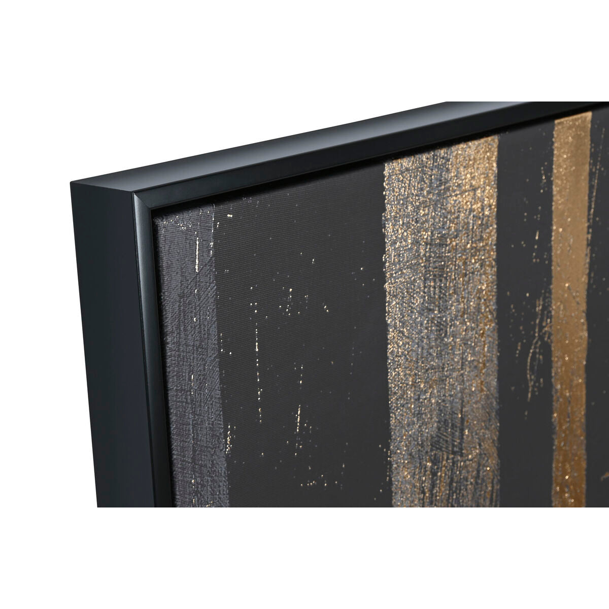 Canvas schilderij polystyreen 103 x 4,5 x 143 cm zwart grijs goud