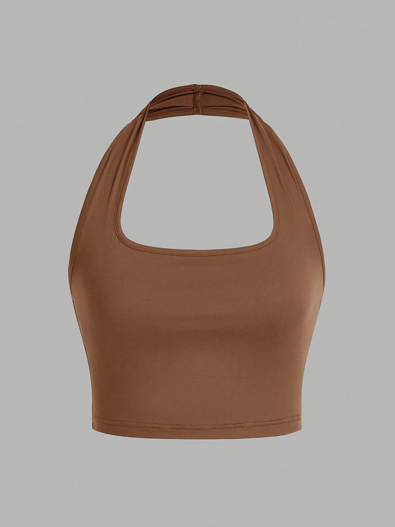 Dame Halterneck Croptop med åben ryg – Moderne sommerbasic til fritid og fest