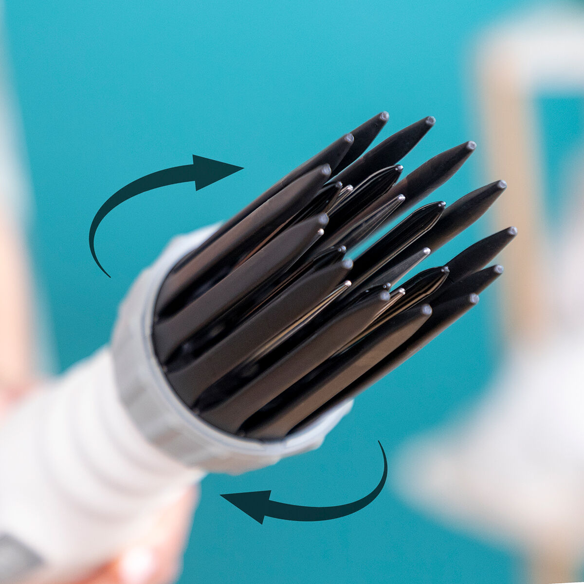 3-in-1 heteluchtborstel droogt, stylet en krult, 550 W
