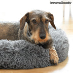 Antistressbed voor huisdieren, rond, Ø 60 x 18 cm, grijs