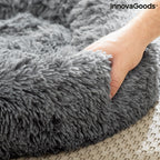 Antistressbed voor huisdieren, rond, Ø 60 x 18 cm, grijs