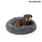 Antistressbed voor huisdieren, rond, Ø 60 x 18 cm, grijs