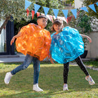 Opblaasbare bumperballen set van 2, Ø62 cm, PVC, blauw en oranje