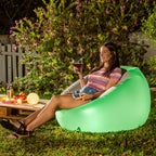 Opblaasbare fauteuil met RGB LED-verlichting en afstandsbediening, 99x64x104 cm