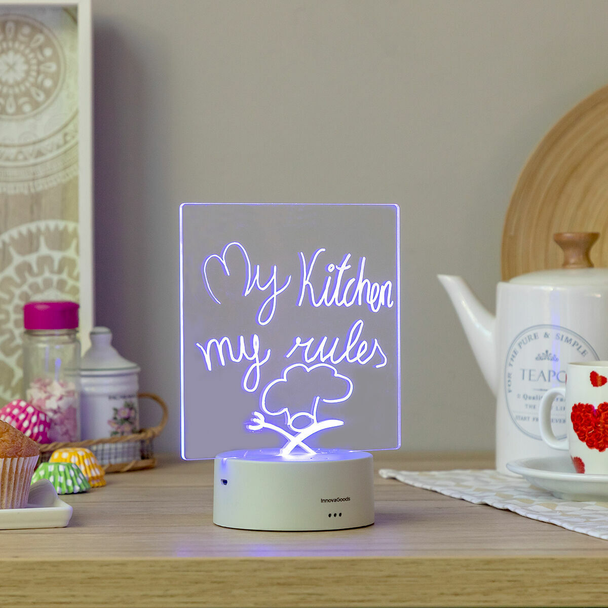 LED notitiebord met RGB verlichting, 16 kleuren en afstandsbediening