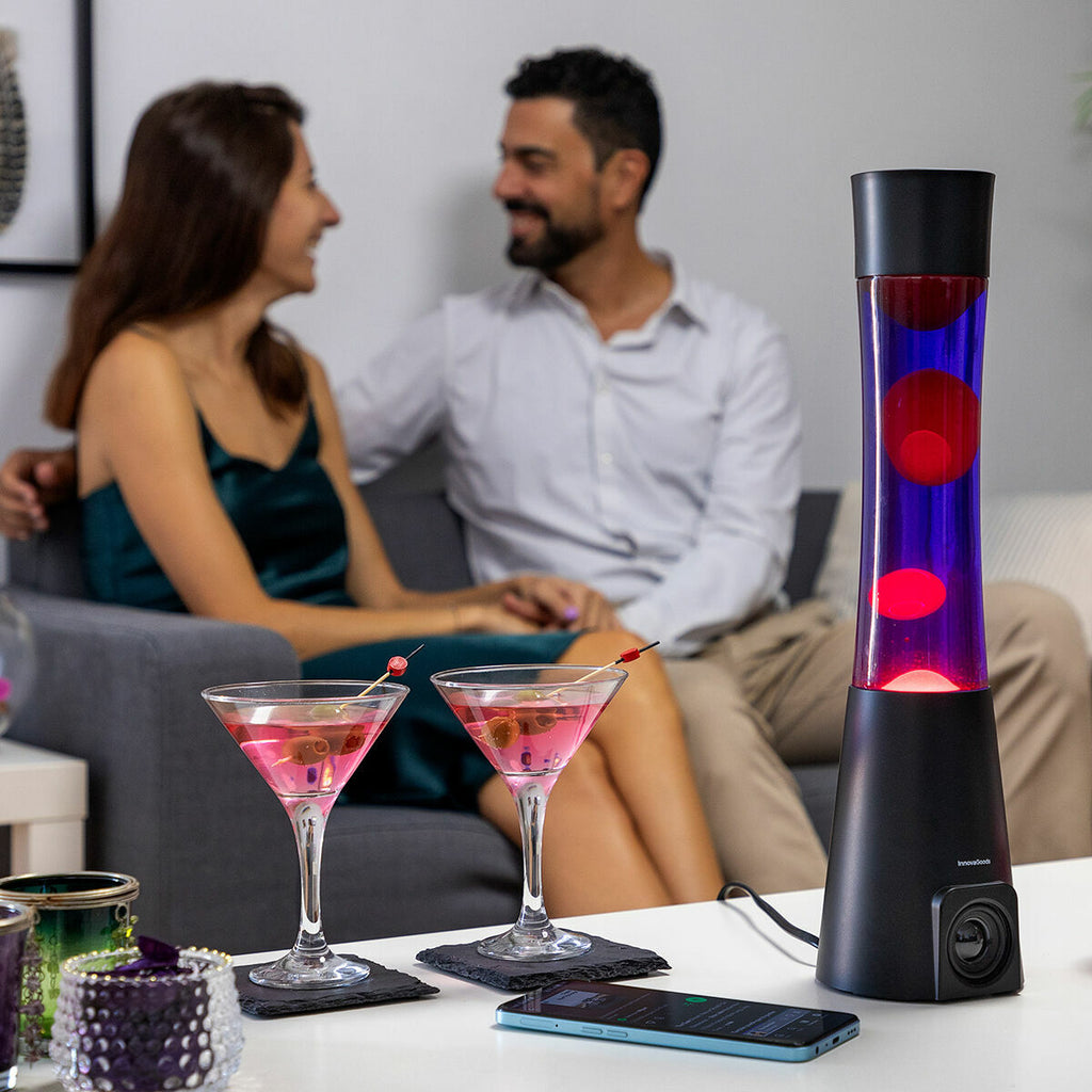 Lavalamp met Bluetooth-luidspreker, retrodesign, E14-lamp inbegrepen