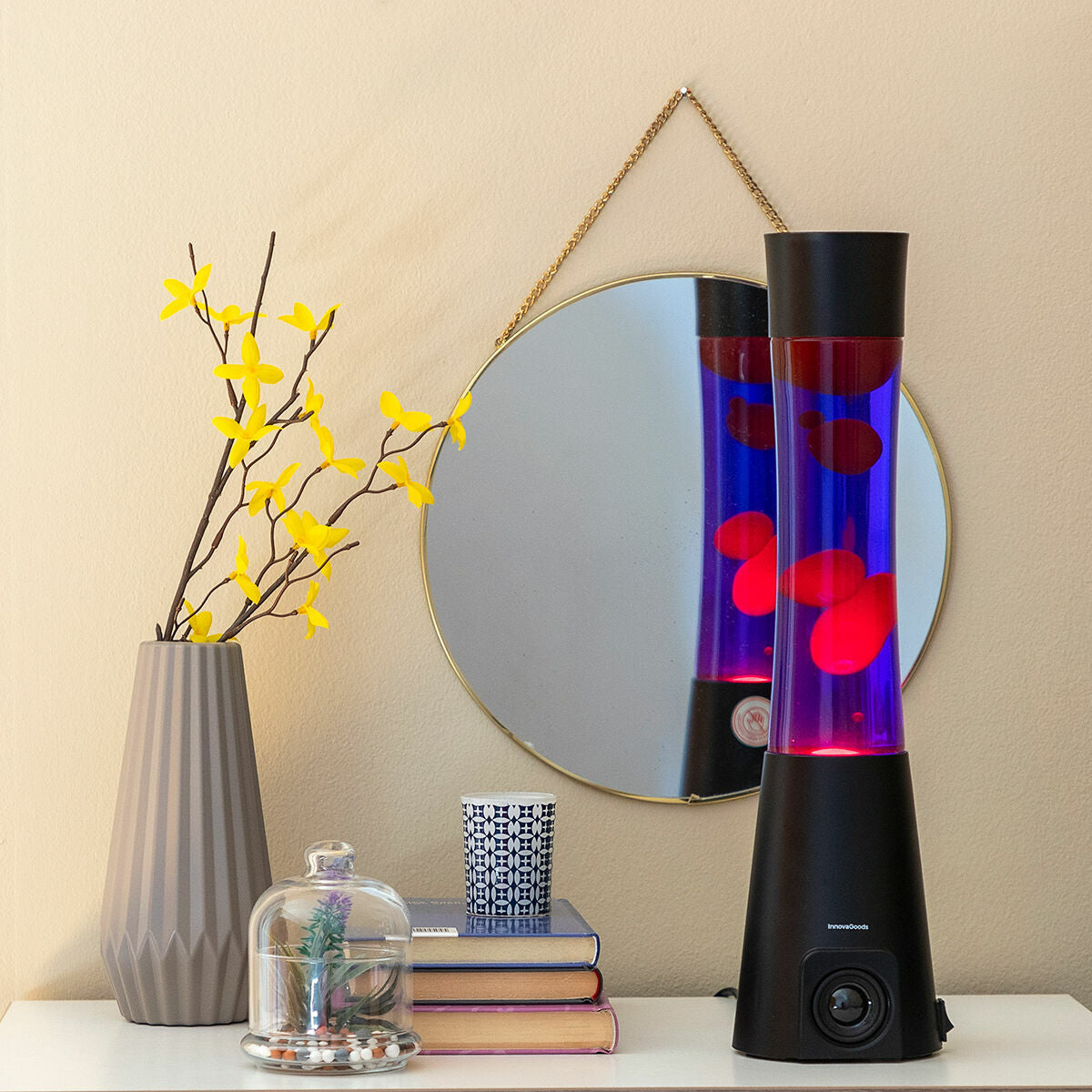 Lavalamp met Bluetooth-luidspreker, retrodesign, E14-lamp inbegrepen