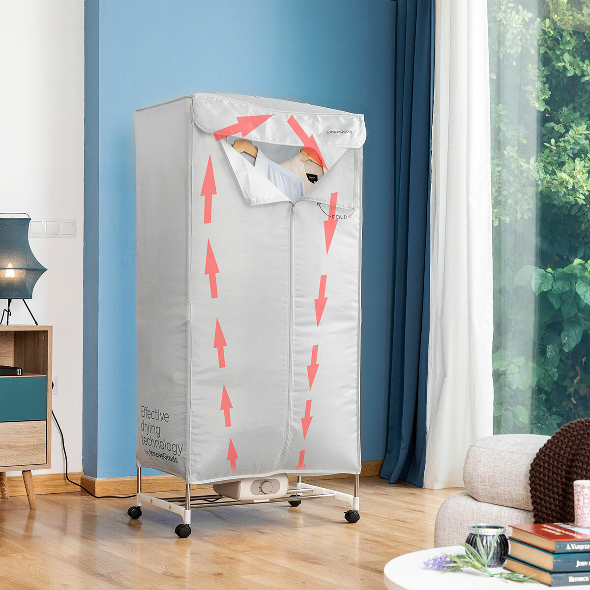 Draagbare elektrische droogkast 1200 W, 2 niveaus, 15 kg capaciteit
