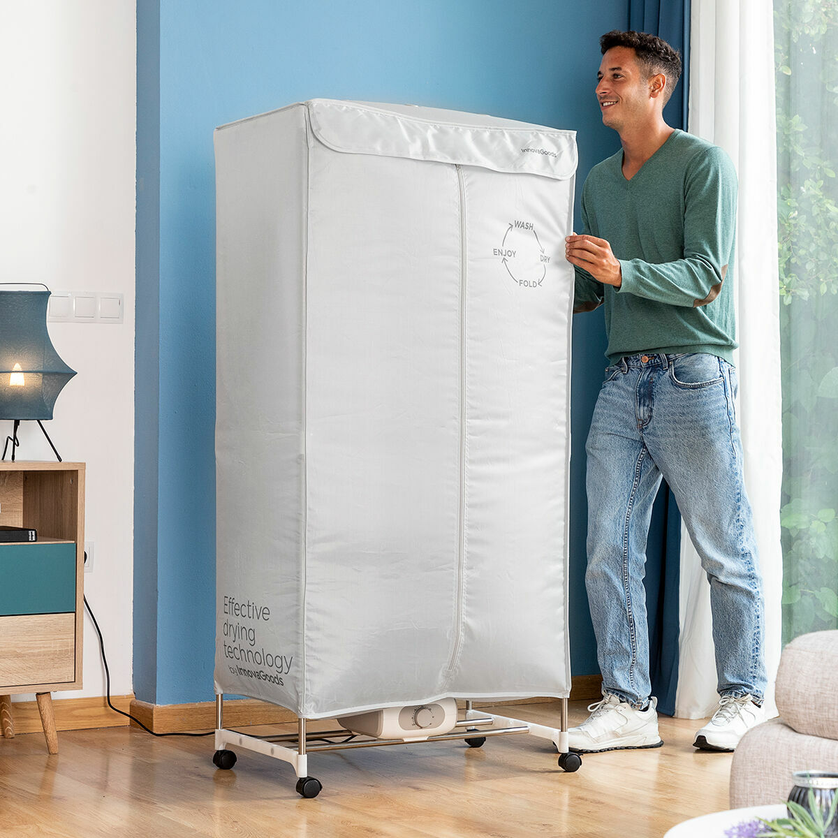 Draagbare elektrische droogkast 1200 W, 2 niveaus, 15 kg capaciteit