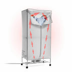 Draagbare elektrische droogkast 1200 W, 2 niveaus, 15 kg capaciteit