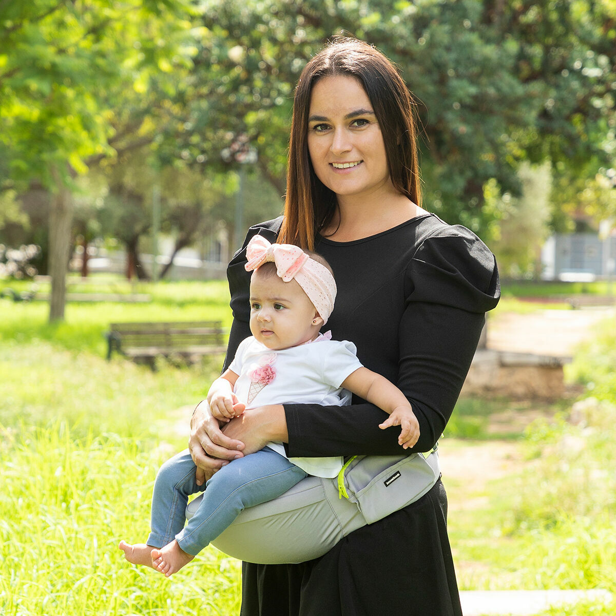 Verstelbare draagriem voor baby's met 2 zakken, 3 posities, tot 20 kg