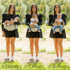 Verstelbare draagriem voor baby's met 2 zakken, 3 posities, tot 20 kg