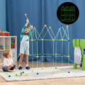 Bouwpakket voor kinderen, 155 onderdelen, glow in the dark, met draagtas