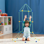 Bouwpakket voor kinderen, 155 onderdelen, glow in the dark, met draagtas