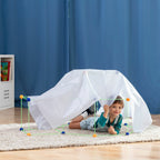 Bouwpakket voor kinderen, 155 onderdelen, glow in the dark, met draagtas